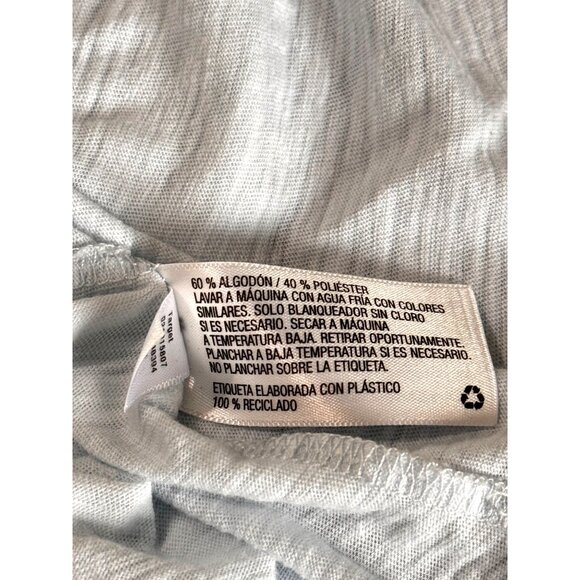 Ava & Viv Womens Plus Size Light Blue V-Neck T-Shirt - Picture 4 of 6